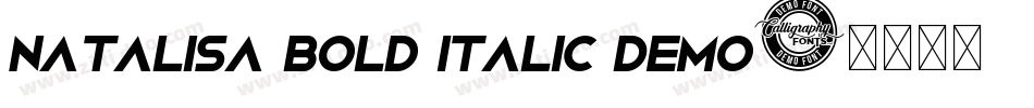 Natalisa Bold Italic Demo字体转换